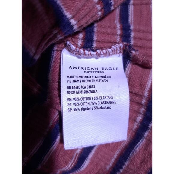 American Eagle Juniors Size S Apricot Navy Y2K Gilmore Girls Elena Gilbert - Picture 7 of 8